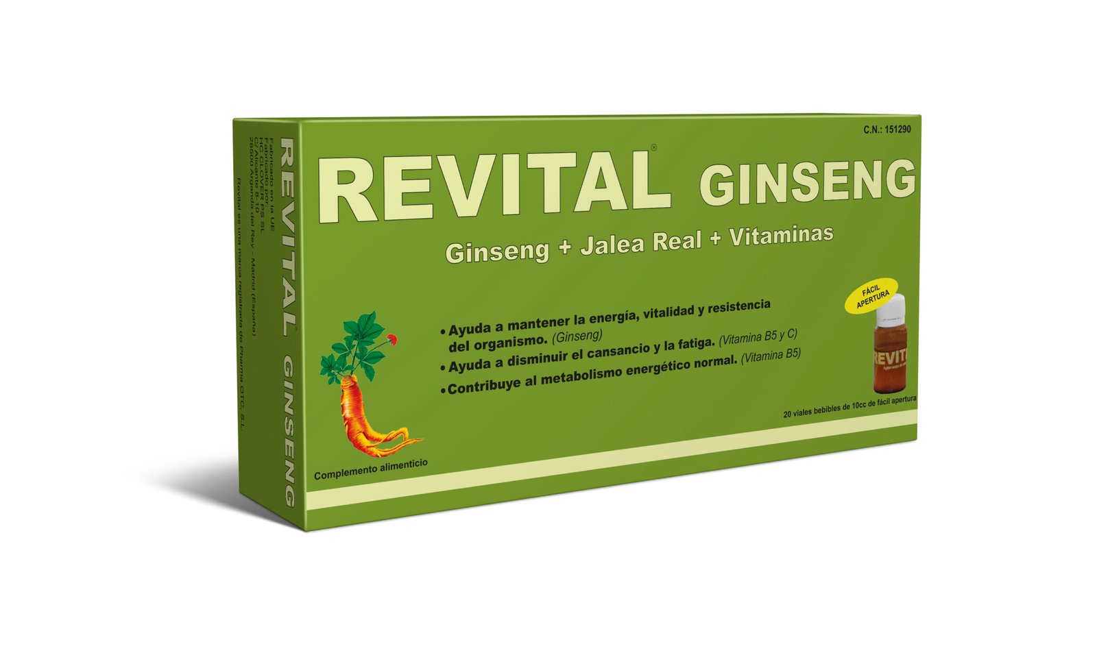 Revital Ginseng + Jalea Real + Vitamina C 20 viales