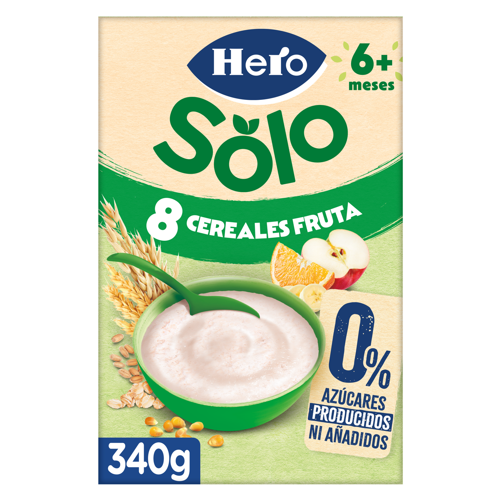 Hero Baby papilla 8 cereales con fruta 340 g